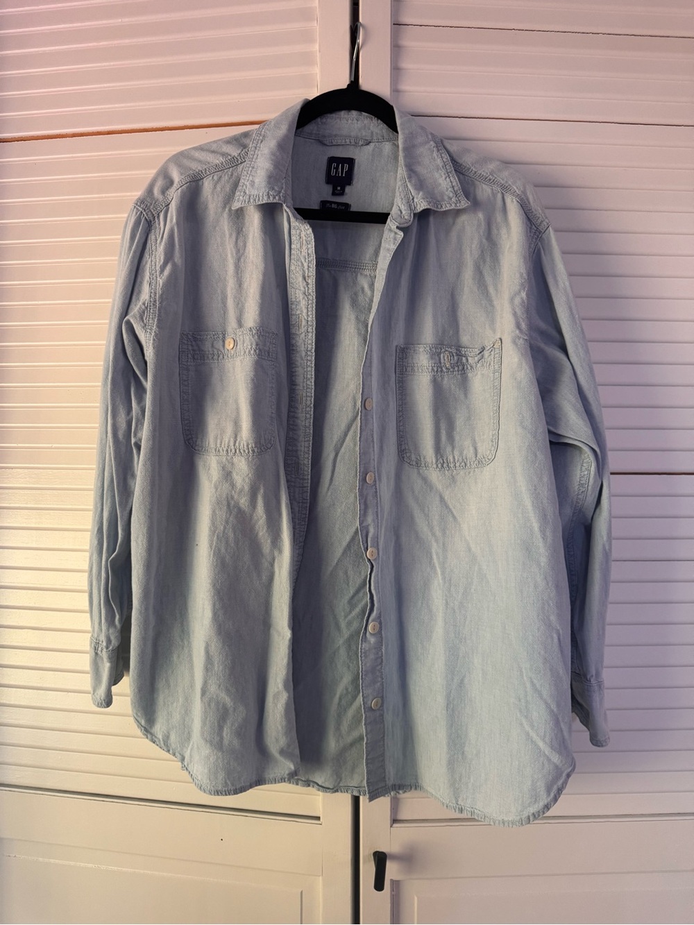 GAP Light Blue Denim “the big” Button-Up Shirt